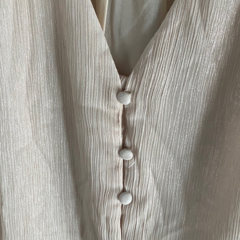 1. State Ivory Button-Front Blouse - Picture 3 of 8